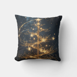 Golden Tree Glamour Throw Pillow クッション