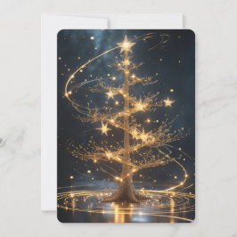 Golden Tree Holiday Greeting Card シーズンカード