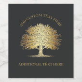 Golden Tree of Life (Oak Tree) ワインラベル (シングルラベル)