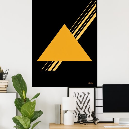 Golden Triangle Bauhaus Minimalist Design ポスター (ホームオフィス)