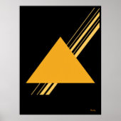 Golden Triangle Bauhaus Minimalist Design ポスター (正面)