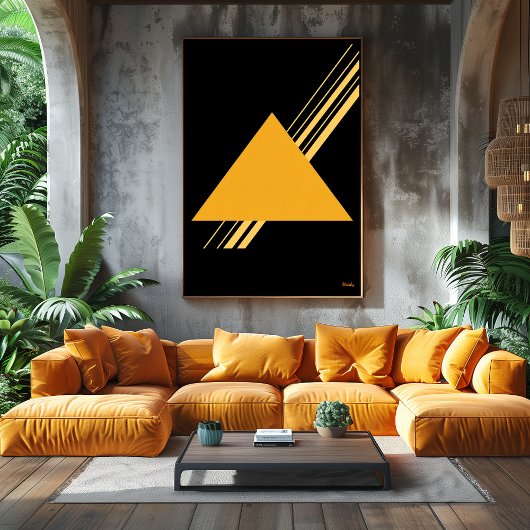 Golden Triangle Bauhaus Minimalist Design ポスター