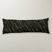 Golden Triangle Dots On Black Background Shiny Lux ボディピロー (裏面)