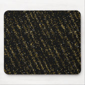 Golden Triangle Dots On Black Background Shiny Lux マウスパッド (正面)