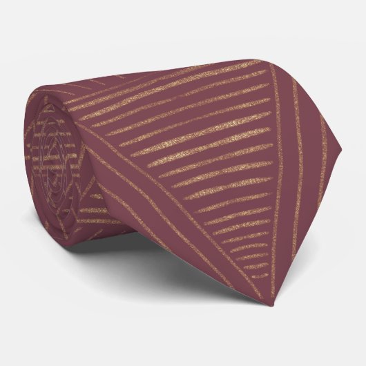 Golden Triangles - Merlot Neck Tie ネクタイ (ロール)