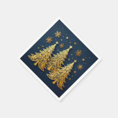 Golden Trio – Starry Pines スタンダードカクテルナプキン (角)