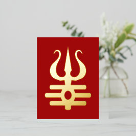 Golden Triratna 箔シーズンポストカード