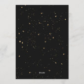 Golden Tropical Palm Leaves 26th Birthday  招待状 (裏面)