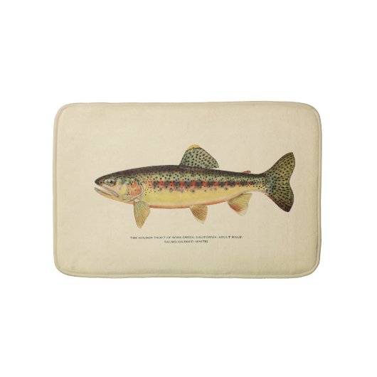 Golden Trout of Soda Creek、California Buth Mat バスマット (正面)