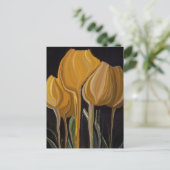 Golden Tulip Trio on Black ポストカード (スタンド正面)