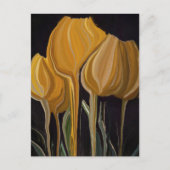 Golden Tulip Trio on Black ポストカード (正面)