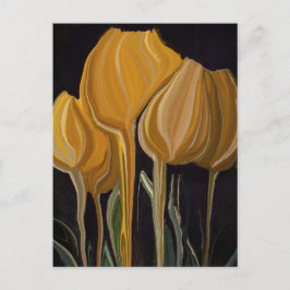 Golden Tulip Trio on Black ポストカード