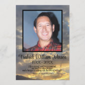 Golden Twilight Cloud Photo Funeral Program プログラム (正面)