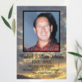 Golden Twilight Cloud Photo Funeral Program プログラム