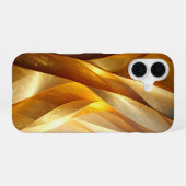 Golden Twist Abstract iPhone 16ケース (裏面横)