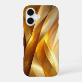 Golden Twist Abstract iPhone 16ケース (裏面)