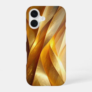 Golden Twist Abstract iPhone 16ケース