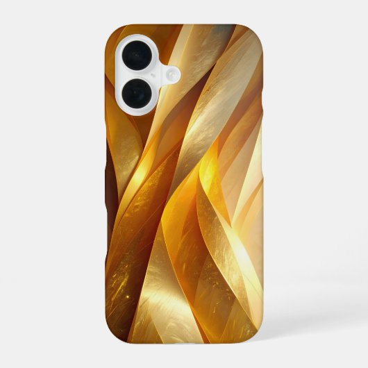 Golden Twist Abstract iPhone 16ケース (裏面)