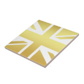 Golden Union Jack British Flag Ceramic Tile タイル (側面)
