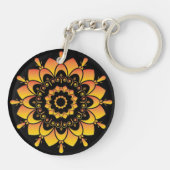 Golden Unique Mandala Design-95748 キーホルダー (裏面)