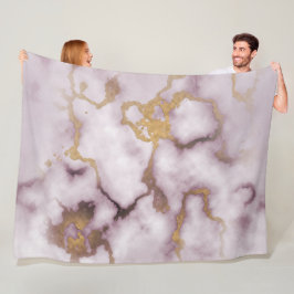 Golden Vein Marble  Blush Aura Fleece Blanket フリースブランケット