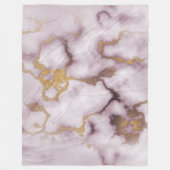 Golden Vein Marble  Blush Aura Fleece Blanket フリースブランケット (正面)