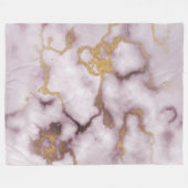 Golden Vein Marble  Blush Aura Fleece Blanket フリースブランケット (正面(横))