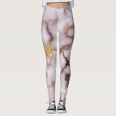 Golden Vein Marble  Blush Aura  Leggings  レギンス (正面)