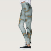 Golden Vein Marble  Ocean Mist Leggings レギンス (左)