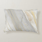 Golden Veined Carrara Marble Texture アクセントクッション (裏面)