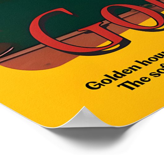 Golden Vibes Sunset Art Print Atmospheric ポスター (角)