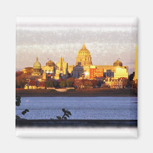 Golden View of Harrisburg, Pa Magnet マグネット (正面)