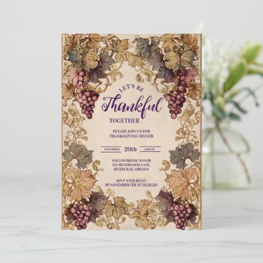 Golden Vineyard Thanksgiving Celebration 招待状 (スタンド正面)