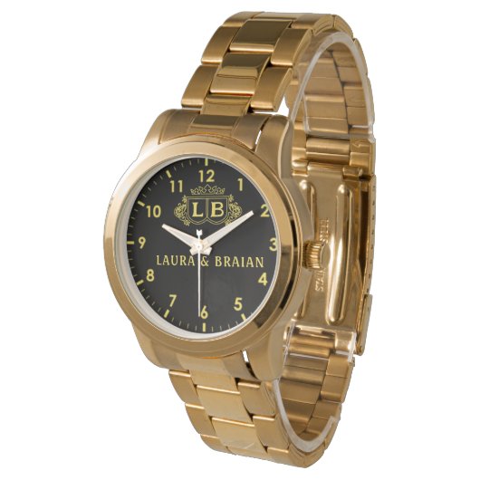 Golden vintage  Custom Monogram 腕時計 (アングル)