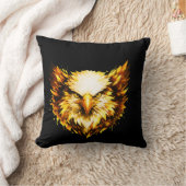 Golden Vision Eagle | Bold Illustrated Statement クッション (ブランケット)