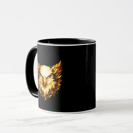 Golden Vision Eagle | Premium Graphic マグカップ (正面左)