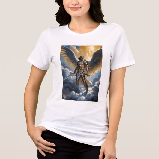 Golden Warrior of Heaven Archangel Michael トライブレンドＴシャツ (正面)
