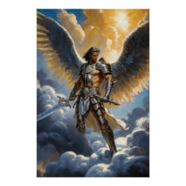 Golden Warrior of Heaven Archangel Michael ポスター