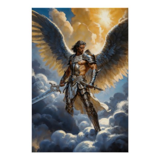 Golden Warrior of Heaven Archangel Michael ポスター (正面)