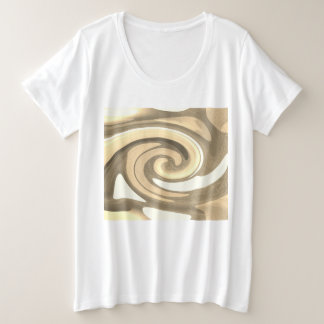 Golden wave trendy stylish fashion プラスサイズTシャツ