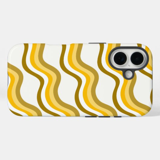 Golden Waves Pattern Case-Mate iPhoneケース (裏面 (横))