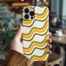 Golden Waves Pattern iPhone 16ケース