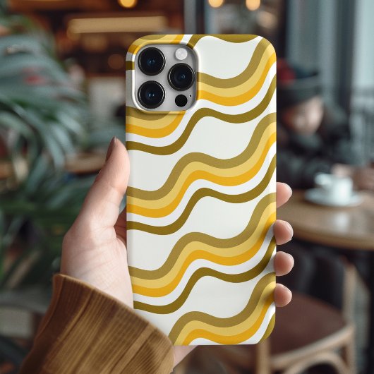 Golden Waves Pattern Case-Mate iPhoneケース