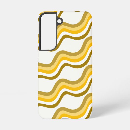 Golden Waves Pattern Samsung Galaxyケース (裏面)