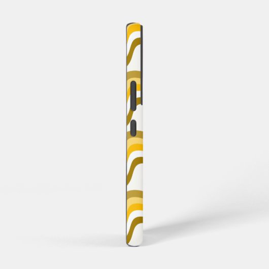 Golden Waves Pattern Samsung Galaxyケース (右側面)