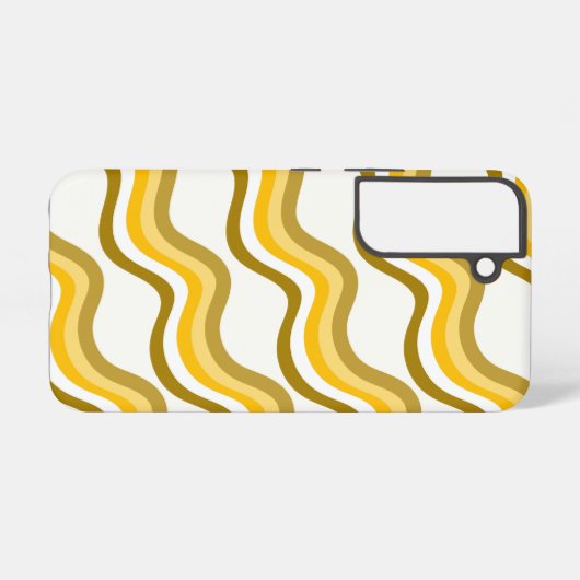 Golden Waves Pattern Samsung Galaxyケース (裏面横)