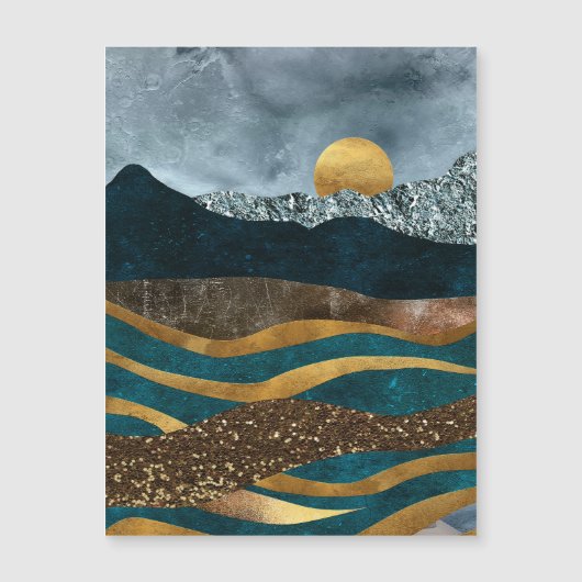 Golden Waves Under Moonlit Mountains (正面)