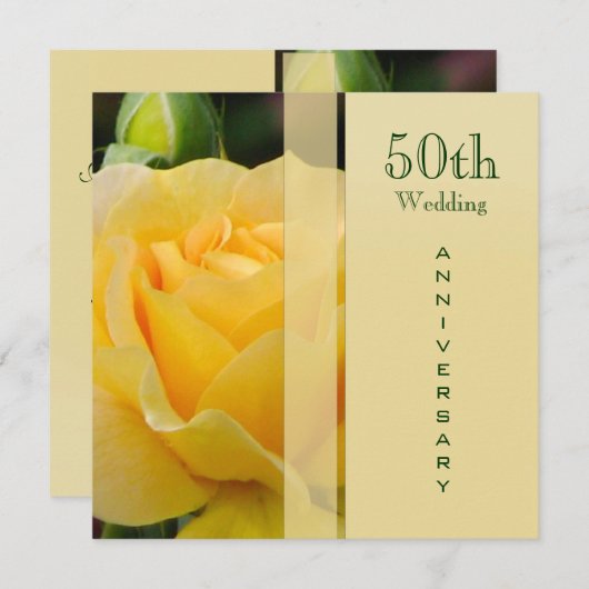 Golden Wedding Anniversary Invitation 招待状 (正面/裏面)