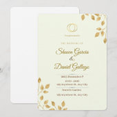 golden wedding invitastion tamplet 招待状 (正面/裏面)