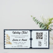 Golden wedding Party Ticket Invitation 招待状 (スタンド正面)